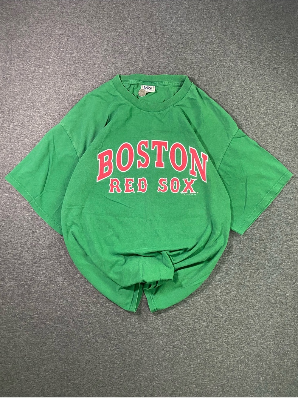 Vintage 2004 Boston Red Sox St Patricks Day T-Shirt Lee Sport Green Shamrock